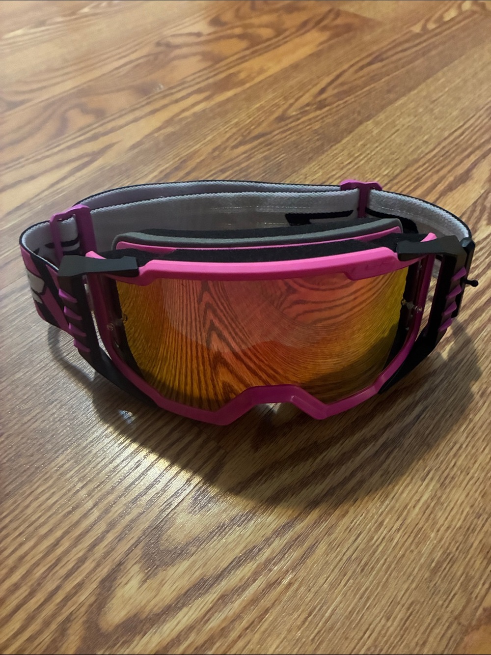 Women's LS2 Charger Pro Goggle Pink W/ Pink Iridium Lens